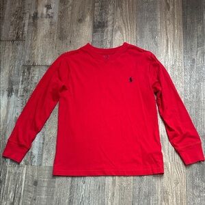 Polo Ralph Lauren Kids Red Long Sleeve Tee